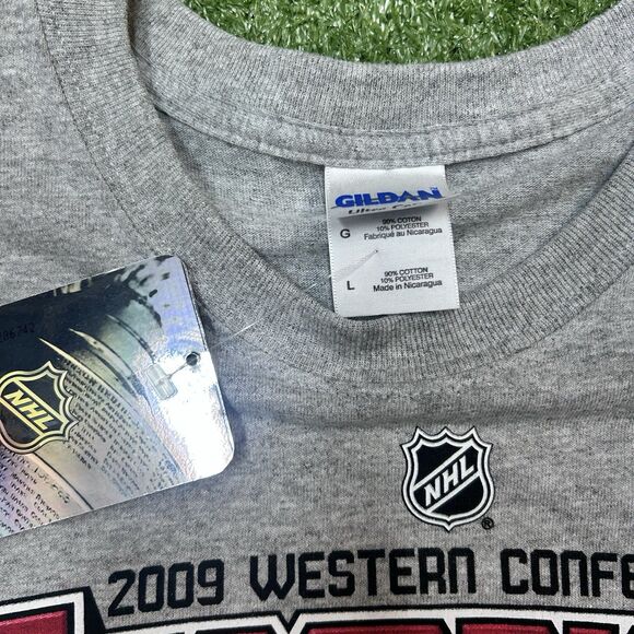 Detroit Red Wings Shirt 2009 Western Conference Champions Mens Large Deadstock - Picture 5 of 5